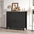 thumbnail image 4 of Homfa Entryway Cabinet, Kitchen Storage Cabinet，Farmhouse Buffet Sideboard with 2 Drawers & 2 Doors, Coffee Bar with Storage for Dining Room Living Room, Balck, 4 of 10