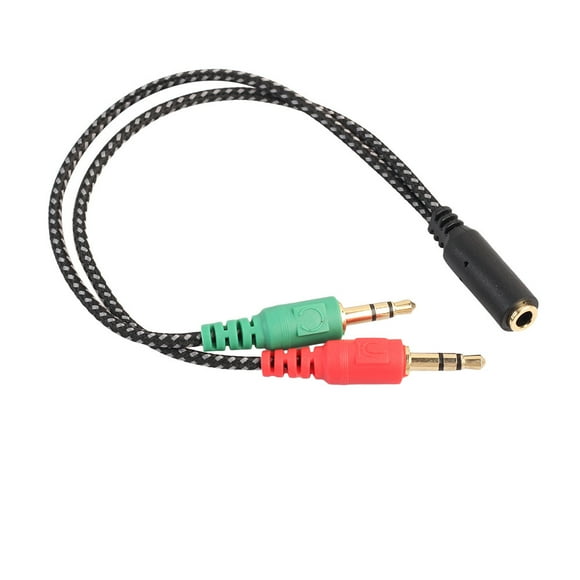 Adaptateur Audio Mâle 1 Prise vers Femelle 3,5 mm 2 Micros