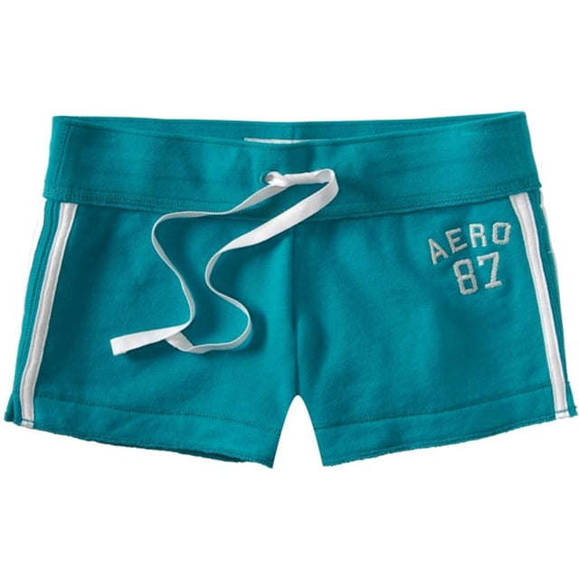 Aeropostale Womens Aero 87 Terrycloth Casual Mini Shorts, Azul, Mediano