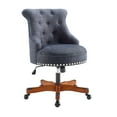 thumbnail image 4 of Linon Ragan Task Chairs with Adjustable Height and Swivel, 275 lb. Capacity, Dark Blue, 4 of 10