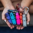 thumbnail image 4 of LuxPro LP139 Glow-in-the-Dark LED Keychain Flashlight, 25 Lumens, Aluminum, Carabiner Clip, IPX4, 4 of 7