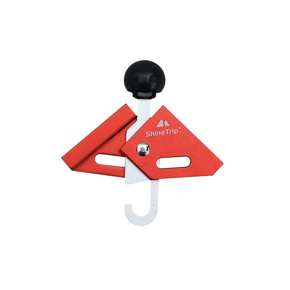 ShineTrip Lightweight Aluminum Alloy Tent Pegs with Adjustable Angle and Anti-Slip Buckle for Secure Camping Setup, Red/Black Options
