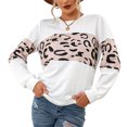 thumbnail image 1 of Blusa Manga Larga Cuello Redondo Jersey Estampado Casual Básico Top De Moda para Mujer, 1 of 6