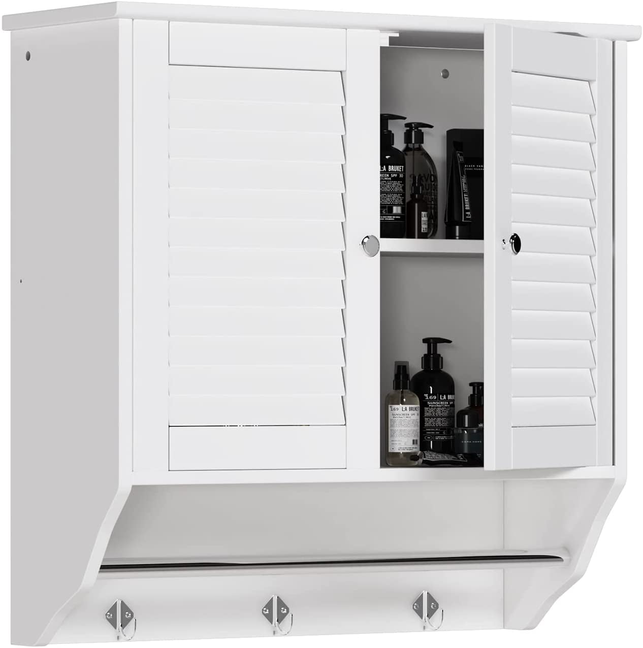 MEETWARM Bathroom Cabinet Wall Mounted, Over The Toilet Space Saver ...