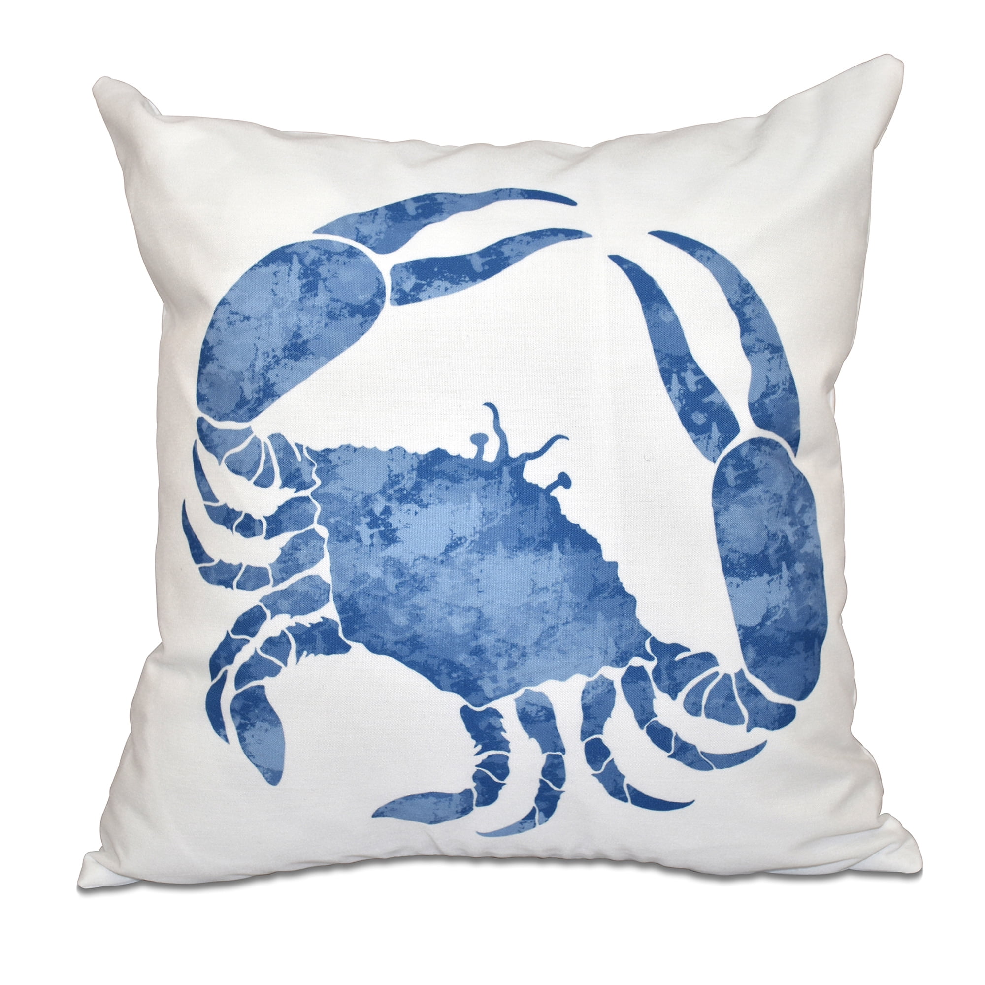 Liora Manne Visions Iii Blue Crab Indoor Outdoor Decorative Pillow Sea 