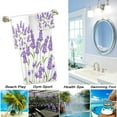 thumbnail image 4 of Dreamtimes Beautiful Purple Lavender Flowers Soft Luxury Decorative Set of 3 Towels, 1 Bath Towel+1 Hand Towel+1 Washcloth, Multipurpose for Bathroom, Hotel, Gym, Spa and Beach, 4 of 5