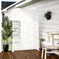 thumbnail image 4 of MAYEERTY 72×47" Outdoor White Metal Privacy Panel Screen for Backyard & Garden, Shadow Play Pattern, 4 of 9