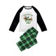 thumbnail image 3 of Pijamas familiares a juego de Navidad, conjunto de pijamas de Dachshund a través de la nieve verde, 3 of 3