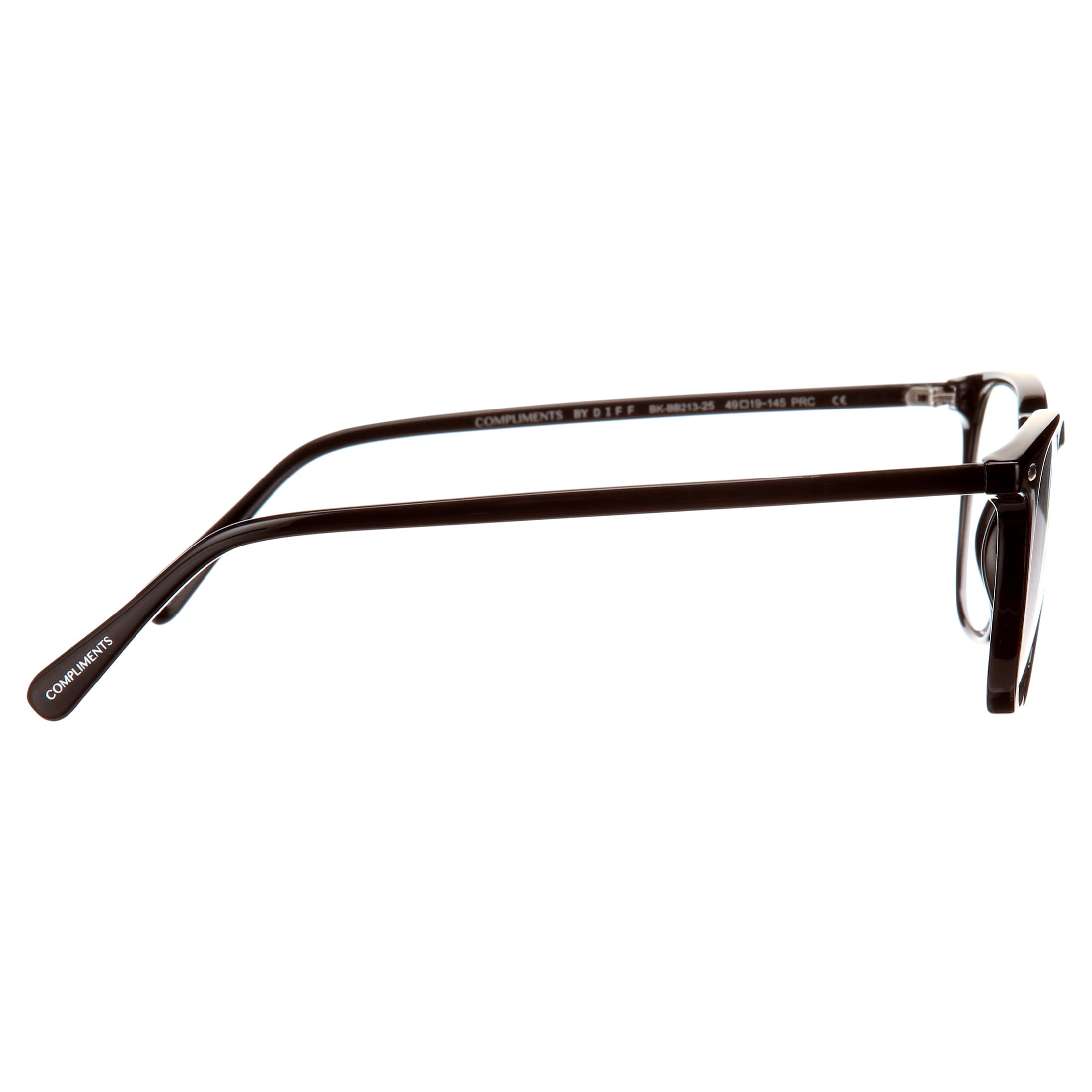 Compliments by DIFF Eyewear Griffin Blue Light Reading Glasses for Men Black +2.5