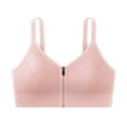 thumbnail image 2 of Yxbdin Zipped Front Closure Bras for Women No Underwire Sports Bra Full Coverage Push Up Bras Lightweight Soft Breathable Shockproof Bra Tops, 2 of 8