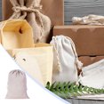 thumbnail image 3 of Cotton Linen Storage Bag Reusable Rectangular Drawstring Solid Solid Color Jewelry Underwear Cosmetic Household Drawstring Pouch Pocket 30x40cm, 3 of 9