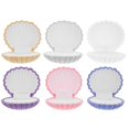 thumbnail image 1 of 6Pcs Lint Shell Jewelry Box Delicate Earrings Organizer Case Storage Box for Girl (Mixed Color), 1 of 4