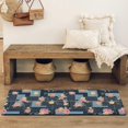 thumbnail image 4 of Pioneer Flower Floral Print Pattern Bathroom Rugs Mat, Non Slip Microfiber Bathroom Rug with Rubber Backing, Soft Mats for Bathroom Floor Tub Shower, 17"x47", 4 of 5