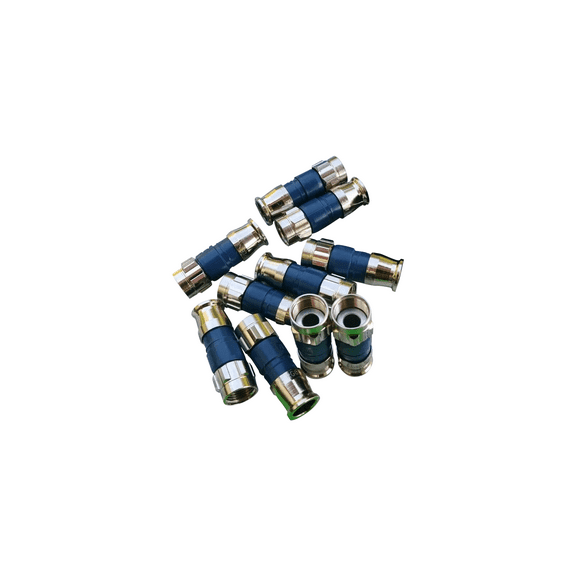 PPC RG-6 Universal F-Type Coax Cable Compression Connectors, Bag of 50 Pcs. (EX6XL-PLPLUS)