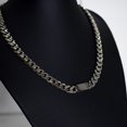 thumbnail image 1 of Juego de joyas con cadena cubana de acero inoxidable, 8 mm, con bolsa, 1 of 4