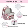thumbnail image 4 of Pioneer Flower Backpack Backpack for School,Cute School Bag,Schoolbag with Adjustable Shoulder Straps & Padded Back,13.8"x11.4"x6", 4 of 6