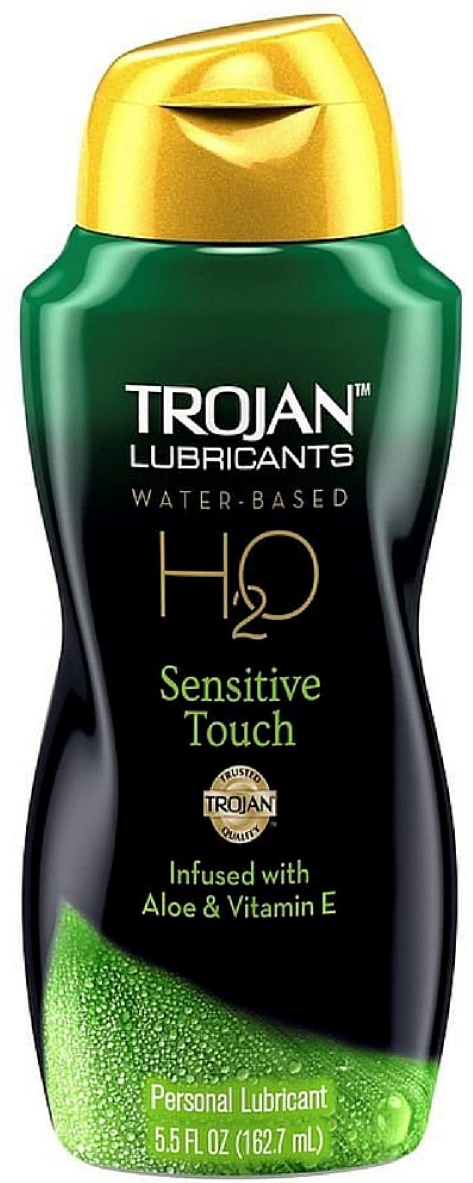 TROJAN H2O Water-Based Personal Lubricant, Sensitive Touch 5.50 oz (Pack of  4)