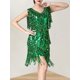 thumbnail image 3 of Vestido De Tirantes Vestido ceñido al cuerpo con borlas, ajustado, para mujer, sin mangas, para club nocturno (verde L) Kuymtek para Mujer Verde T L, 3 of 6