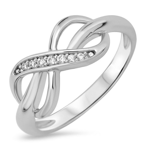 Sterling Silver 925 Infinity Forever Ring
