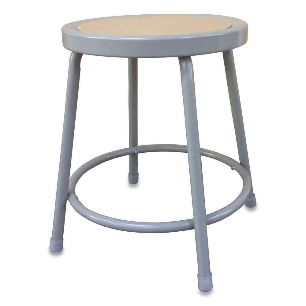 Alera Industrial Metal Shop Stool, 17.95" Seat Height, Supports Up To