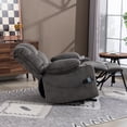 thumbnail image 4 of Leumius Power Lift Recliner Chair for Adult,Oversized Recliner with Massage and Heating,Ergonomic Lounge Chair with 2 Cup Holders for Living Room, Bedroom,Gray, 4 of 10
