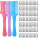 thumbnail image 1 of HAYAN 3 Pcs Pet Grooming Razor Comb with 50 Replacement Blades - Double Sided Hair Trimmer, Cutter and Scissors Tool for Dogs and Cats(Pink, Blue, Purple), 1 of 1