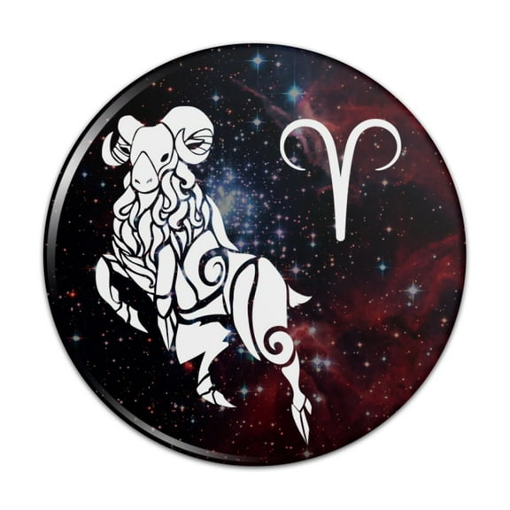 Aries Zodiac Sign Horoscope in Space Pinback Button Pin