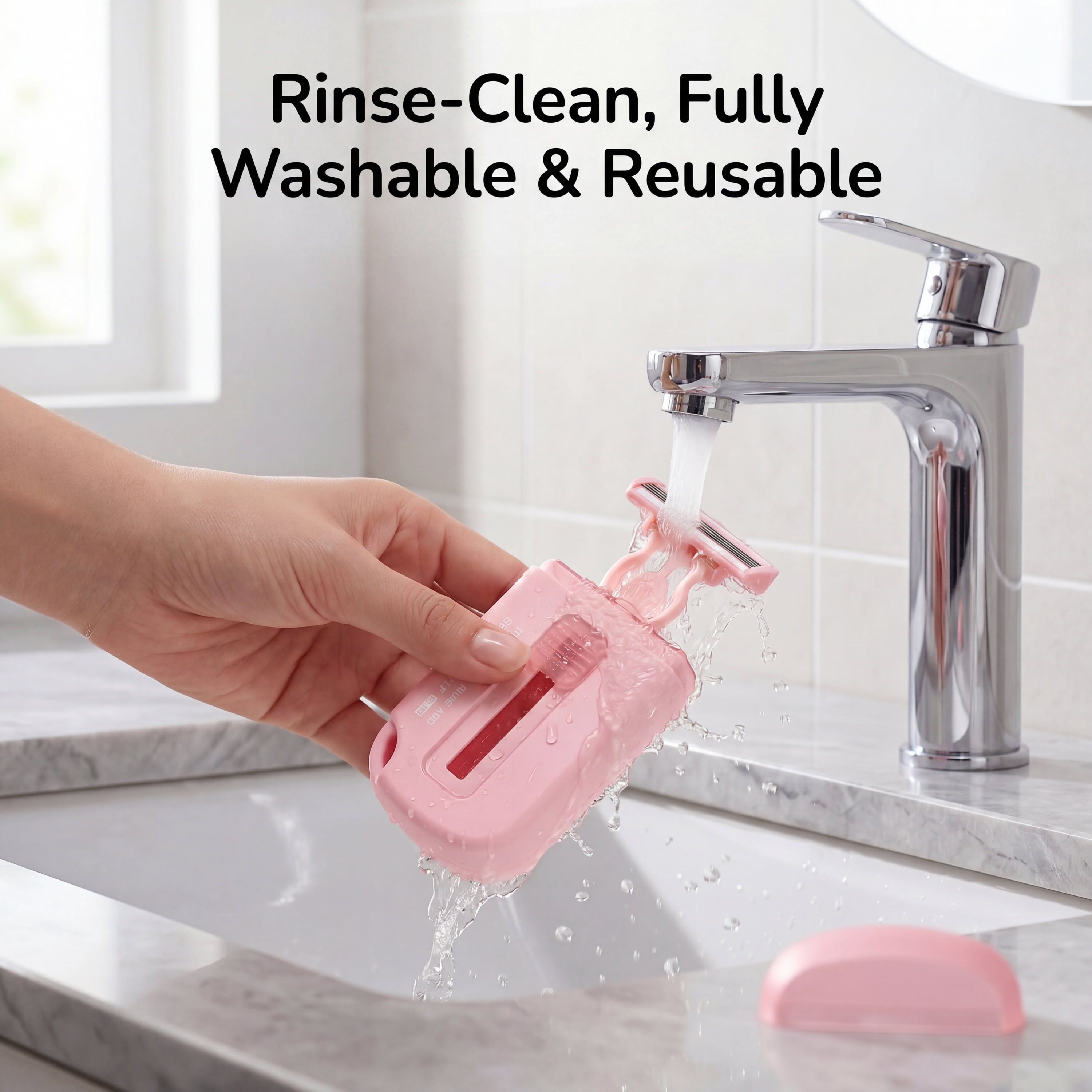 Razor for Women, 6-Blade Head & 2 Blade Refills, Push-Pull Retractable Design, Women's Razor with Aloe for Bikini Underarm Leg Arm, Pink