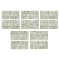 Aspect Collage 12in x 6in Peel and Stick Backsplash in Bone Porcelain (2pc per pack/5-Pack)