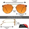 thumbnail image 2 of proSPORT Blue Light Blocker Wrap Aviator Glasses Sleep Better Computer Screen Orange Amber Lens Anti Migraine Brown Tortoise Horn Rimmed Gold Bar, 2 of 6
