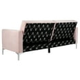 thumbnail image 7 of SAFAVIEH Chelsea Foldable Futon Bed Blush / Chrome, 7 of 7