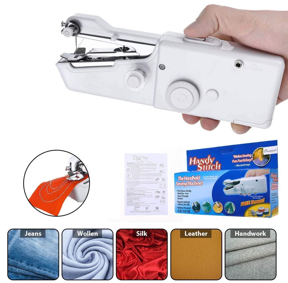 Handheld Sewing Machine, Mini Handy Cordless Portable Sewing Machine