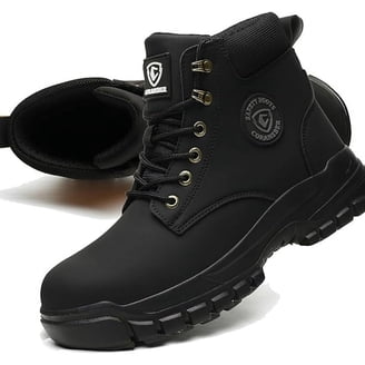 Air fusion steel toe for woman Steel Toe Boots for Women - Light Gray - 10M | Waterproof  main image 4