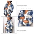thumbnail image 5 of Top A Cuadros Con Botones, Camisas A Cuadros Amigables Con La Piel Fibra De Poliéster Para El Trabajo ANGGREK No, 5 of 5