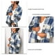 thumbnail image 4 of Camisas a cuadros sueltas y cómodas de manga larga de un solo pecho de fibra de poliéster para mujer con botones para el trabajo diario Azul XL, 4 of 5