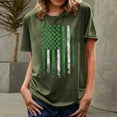thumbnail image 4 of Bowake T-Shirt d'Été à Manches Courtes Col Rond pour Femmes, Décontracté Basique Imprimé Trèfle Shamrock, 4 of 4