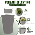 thumbnail image 2 of MAYEERTY 28*15*15" Gray Modern Metal Cone Planter with Inner Shelf for Outdoor Gardening, Patio & Balcony, 2 of 9