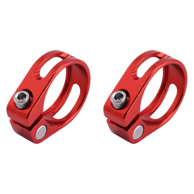 Abrazadera de tija de sillín de aleación de aluminio de 28,6 mm (roja)