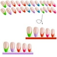 thumbnail image 5 of FSTDelivery 24pcs Classic Mixed Solid Color Border Press on Nails Set for Women Girls,Short Tip Almond Fake Nails,Acrylic Nails for Office Daily Wedding,Full Nail Wrap Gift for Valentine's Holiday, 5 of 7