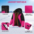 thumbnail image 2 of Snow Suits for Kids Girls and Boys Ski Jacket with Snow Pants, with Hooded Winter Snowsuit Set 2-Piece Outfit, 2 of 9