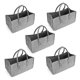 thumbnail image 1 of 5X Monedero de Fieltro, Bolsa de Almacenamiento de Fieltro Bolsa de Compras Informal de Gran Capacidad - Gris, 1 of 6