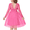Hot Pink, variant on Arshiner Flower Girl Dress V Back Lace Long Sleeve Tulle Special Occasion Wedding Party Dresses