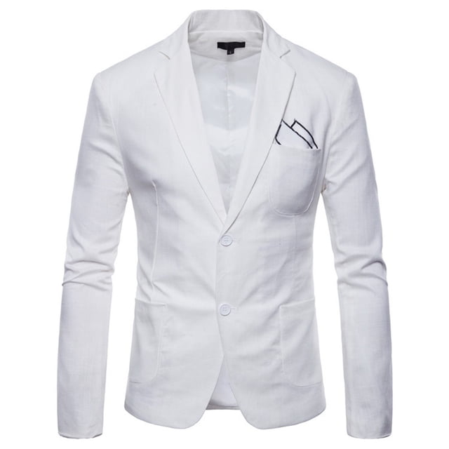 Men's Fashion Slim Fit for Spring Summer Lightweight Suit Jacket with Material