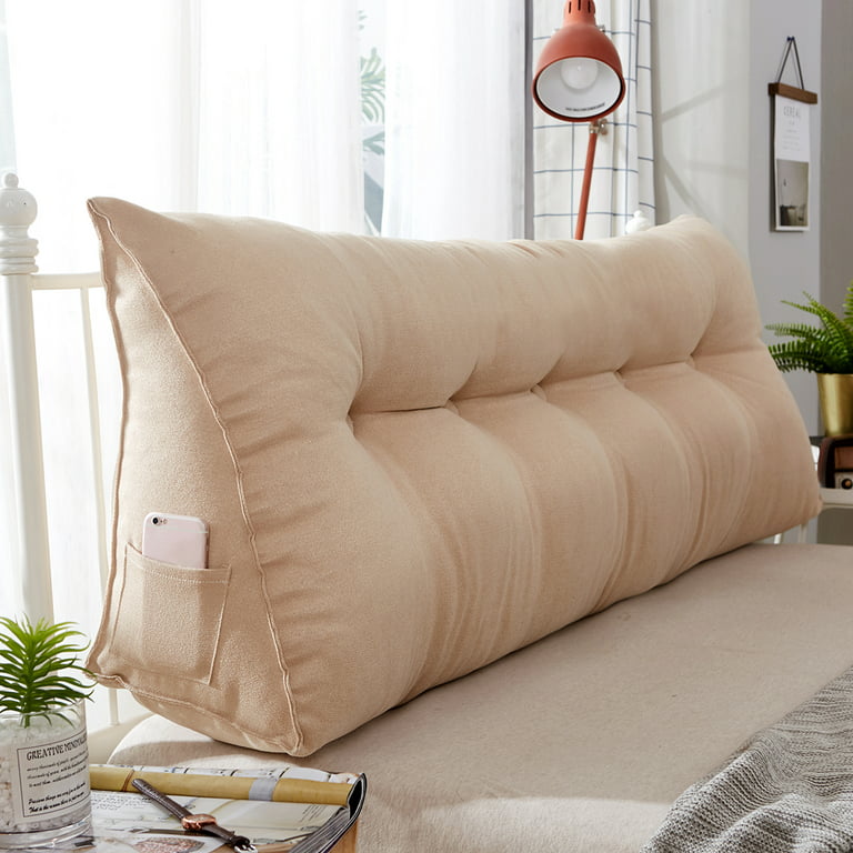 Large Triangular Back Cushion, Large Pillows Sofa Back