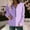 Purple, variant on Royisotas Color Block Sweatshirts for Women Plus Size Long Sleeve Tunic Fall Pullover Black Crewneck Half Zip Casual No Hood Tops