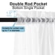 thumbnail image 5 of Cortinas transparentes OWENIE blancas de 244 cm de largo para dormitorio, 2 unidades, 5 of 9