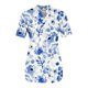 thumbnail image 3 of Gibobby Camisetas Mujer Manga Corta Blusas negocios para mujer, moda 2023, camisa con cuello y bolsillo con botones, camiseta holgada informal manga co(Azul,XL), 3 of 3