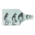 thumbnail image 1 of Skeleton Cutting Board, Evolution Themed Graphic with Ape to Man Vintage Engraved Drawn, Decorative Tempered Glass Cutting and Serving Board, in 3 Sizes, by Ambesonne, 1 of 2