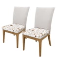 thumbnail image 2 of Gaeub Coffee Square Chair Seat Covers, Stretch Fitted Printed Chair Seat Cushion Cover for Kitchen, Office - One Size, 2 of 9