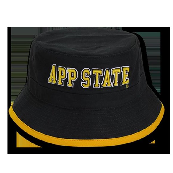 W Republic Apparel 600-104-BLK-06 Appalachian State Freshman Bucket, Black - Small & Medium